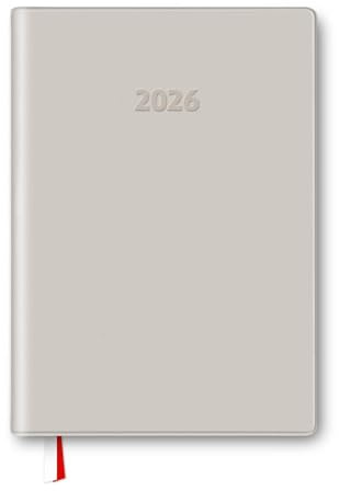 Grupo Erik Veckodagbok 2026 A4 Vertikal på italiensk – dagbok 2026, veckoplanerare för arbete: 30 minuters intervall och utrymme anteckningar, beige mjukt omslag (Dec. 2025 till Genn. 2027)