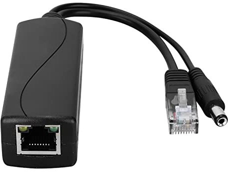 Acouto 48 V auf 12 V POE-Anschlüsse, Adapterkabel, Splitter, Injektor, Netzteil für und Verschleißfest, POE-Adapter, 48 auf 12,