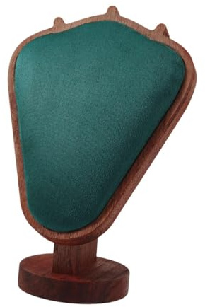 siduytin Présentoir à colliers, buste élégant pour bijoux, organisateur de bijoux de showroom, porte-colliers, mannequin à colliers, Vert foncé, 15 x 21 cm