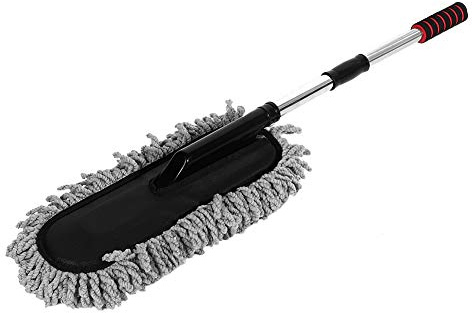 ZAICOLER ZTB – Plumeau de Nettoyage Extensible, Lavable, pour Détails de Voiture, Plastique Gris