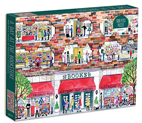 Galison 9780735367081 Michael Storrings A Day at The Bookstore 1000 Piece Puzzle