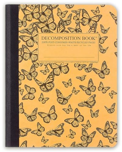 Michael Roger Press Monarch Migration Decomposition Book: College-ruled Composition Notebook With 100% Post-consumer-waste Recycled Pages