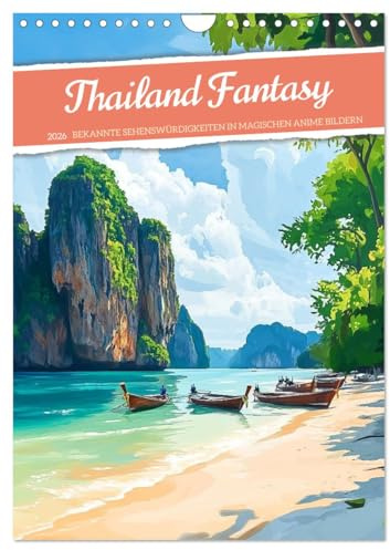 Thailand Fantasie (Wandkalender 2026 DIN A4 hoch), CALVENDO Monatskalender: Wenn Anime und Urlaubsfeeling ihre Fantasie spielen lassen (CALVENDO Orte)