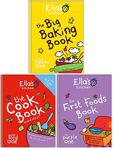 Ella's Kitchen Collection 3 Books Set (The First Foods Book, The Big Baking Book, The Cookbook: The Red One)