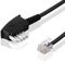 BestPlug 10 Meter Fax-Kabel, TAE-N Stecker auf RJ11 Stecker, Schwarz