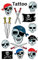 AVERY Zweckform 56632 Tattoo Kinder 13 Stück (Temporäre Tattoos Totenköpfe, Kinder Tattoo wasserfest, Klebetattoos, Kindergeburtstag, Mitgebsel, Partyspiele Preise, Kinder zum Spielen, Tattoo Jungen)
