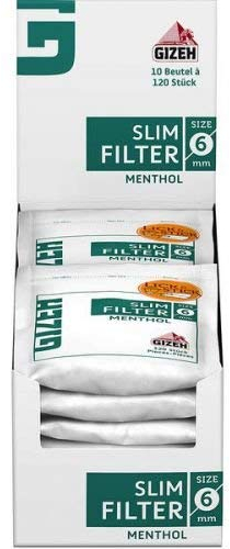 Gizeh 20 Beutel á 120 Slim Filter Menthol