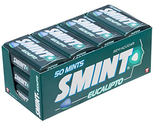Smint Tin Eucalipto, Caramelo Comprimido Sin Azúcar - 12 unidades de 35 gr. (Total 420 gr.)