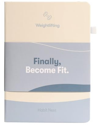 Habit Nest The Weightlifting Gym Buddy Journal - 12-Week Personal Training Program and Fitness Planner. Ultimate Workout and Exercise Log. (Gray)