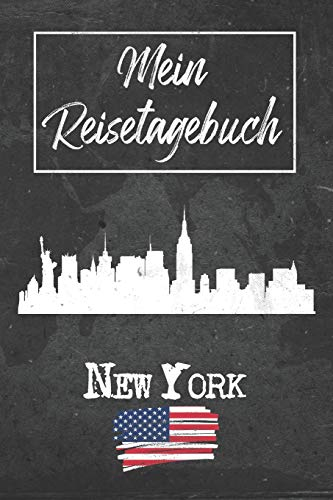 Mein Reisetagebuch New York: 6x9 Reise Journal I Notizbuch mit Checklisten zum Ausfüllen I Perfektes Geschenk für den Trip nach New York (Vereinigte Staaten) für jeden Reisenden