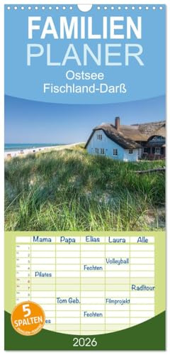 Familienplaner 2026 - Ostsee, Fischland-Darß mit 5 Spalten (Wandkalender, 21 cm x 45 cm), CALVENDO: Bilder von Deutschlands schönster Halbinsel in der Ostsee. (CALVENDO Natur)