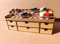 Wargame-Model-Mods Paint Stand for 36x Glass bottle paints and drawers for Tamiya, Paint storage rack