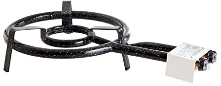 Paella-Gasbrenner, 2-Brennringe, Ø 30 cm, Leistung 8.2 kW bei 50 mbar!! Ideal für Paella Pfannen, Paella Grill, Gussgrillplatten, Woks, Töpfe usw.