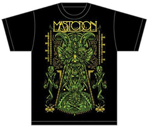 Mastodon Mens T Shirt Black Devil On Black Band Logo Official