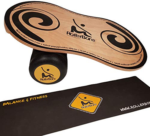 RollerBone 1.0 & Carpet - Balance Board, Balance Trainer- Trainigspackage inkl. Rolle & Carpet