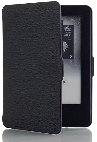 Kepuch Custer Cover per Kindle 2014 7th,PU-Pelle Case Custodia per Kindle 2014 7th - Nero