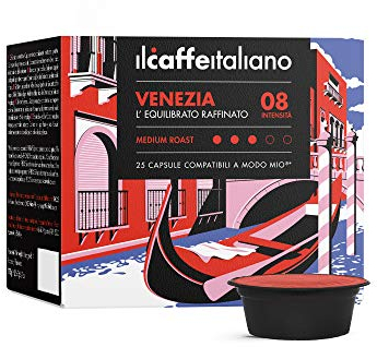 Il Caffè Italiano Capsules Lavazza A Modo Mio Compatibles Venezia 120pcs | Capsules Compatibles A Modo Mio, Arôme Équilibré et Crémeux | Capsules Compatibles Lavazza A Modo Mio Made In Italy | Frhome