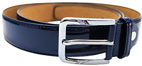 Mat Sartoriale Cintura elegante uomo vernice cinta nuova belt cerimonia (blu lucido)