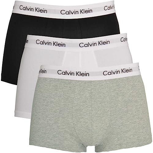 Calvin Klein Jeans Confezione da 3 Boxer Boxers a Vita Bassa da Uomo U2664G. Slip da Uomo in Cotone, Attillati da Uomo Boxers
