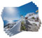 ABAKUHAUS Sommer Platzmatten, Altes Oia-Dorf in Santorini-Insel Griechenland mit ägäischem Seelandschafts-Bild, Waschbare Stoff Esszimmer Küche Tischdekorations Digitaldruck, Azurblau