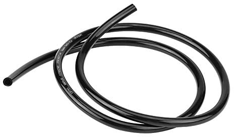 Broco Fuel Line Hose, Petrol Gas Oil Tube Pipe Motorcycle Universal Non Braided Rubber Fuel Line Hose Petrol Oil Pipe 1m Long Black