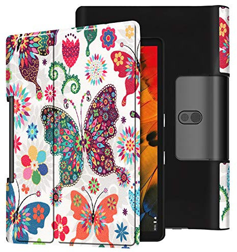 Lobwerk - Funda para Lenovo Yoga Smart Tab YT-X705F de 10,1 pulgadas, con función atril y función de encendido y apagado automático blanco 03