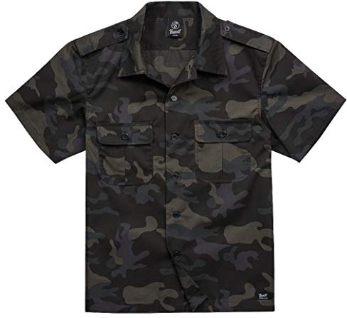 Brandit US Ripstop Shirt Short Sleeve, color: darkcamo, size: 3XL