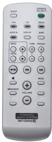 ALLIMITY RMT-CS2IPAD Telecomando Sostituisci per Sony Personal Audio System ZS-S2IP ZS-S4IP