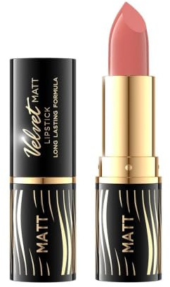 Eveline Cosmetics Eveline Velvet Matte Lippenstift Nr. 510 - Intensive Farbe & Feuchtigkeitsspendende Formel mit Candelillawachs und Vitamin E, Lang anhaltendes Mattes Finish