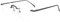 MOSTAR Polygon Fake Brille Rahmenlos Metallgestell Nicht Verschreibungspflichtig Brillenfassung Grau Brille