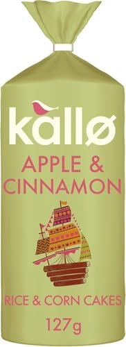 Kallo Apple & Cinnamon Wholegrain Rice & Corn Cakes, 127 g