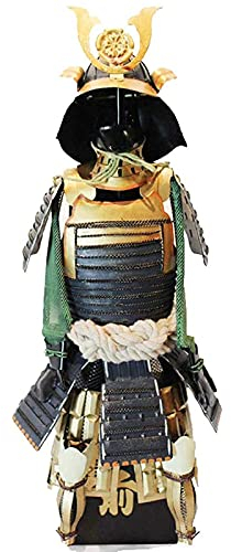 Siunwdiy Japanische Statue Samurai Rüstung, Vintage Dekoration Japanische Innenkulpturen, Antike Rüstung Krieger Rüstung Büro Statue Metall Handwerk Dekoration,C