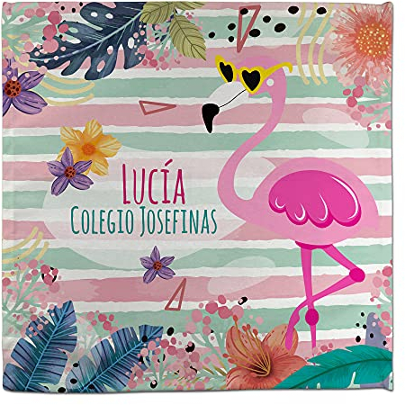 Kinder Stoffservietten. Servietten personalisiert. Personalisiert Geschenke. Etliche Motiven. Flamingo
