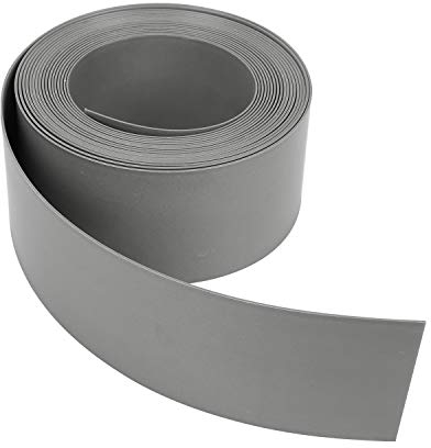 Einfeben Rasenkante Mähkante Rasen 25 m Grau Gartenumrandung Beetumrandung Beeteinfassung Profilkante 12.5 cm hoch Pflasterstein Gartenwegen, aus 100% recyceltem Plastik