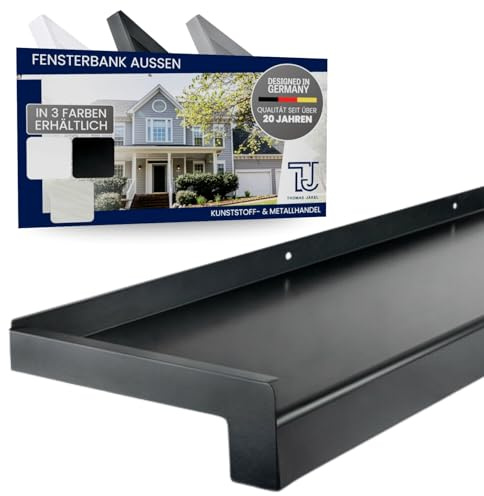 TJ Appui de fenêtre extérieur Aluminium anthracite 110 mm x 2000 mm/appui de fenêtre alu ou appui de fenêtre extérieure/tablette de fenêtre extérieure ou rebord fenêtre extérieur