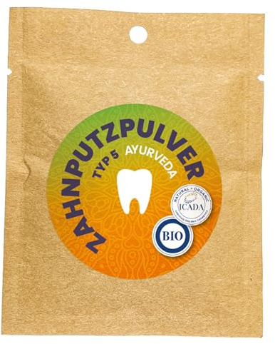 SCHETTLERs Bio-Zahnputzpulver Typ 5-20g Nachfülltüte - Ayurveda Edition - Mit Rügener Heilkreide & Natürlichem Pflanzenpulver – Für Natürliche Zahnpflege