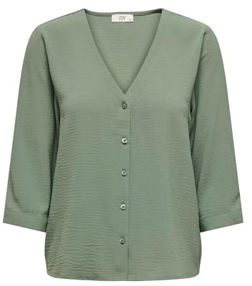 JDY Damen Hemd Bluse Leichtes Crepe Shirt Modisches Top Oberteil JDYLION, Farben:Dunkelgrün, Größe:38