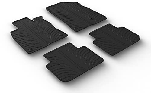 Gledring Satz Gummimatten kompatibel mit Honda Civic XI HB e:HEV 2022- (T Profil 4-teilig + Montage-clips)