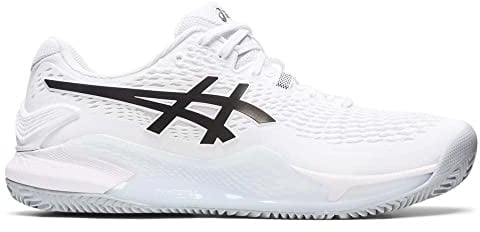 ASICS Herren Gel-Resolution 9 Clay Sneaker, White/Black, 44 EU