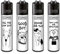 Clipper Feuerzeug 4er Set: (FFX Adult 3)