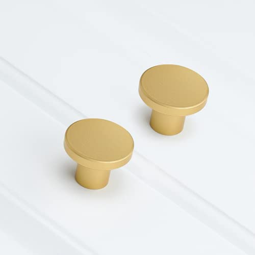 goldenwarm 4 Stück Möbelknöpfe Schrankknöpfe Gold Gold Vintage Schubladenknopf Messing Knöpfe Kommode Möbelgriff Kinderzimmer Türgriffe Küche Schrankknöpfe Runde