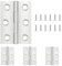 8 Stück Scharniere Klappbar 68mm × 38mm, Leryati Scharnier Edelstahl Klappbar Scharnierband Scharnier Klein Türscharnier für Türen Fenster, Klavierband Scharnier mit 48 Stück Schrauben