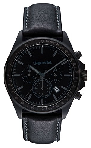 Gigandet Herren Analog Japanisches Quarzwerk Uhr mit Leder Armband AVG3-05