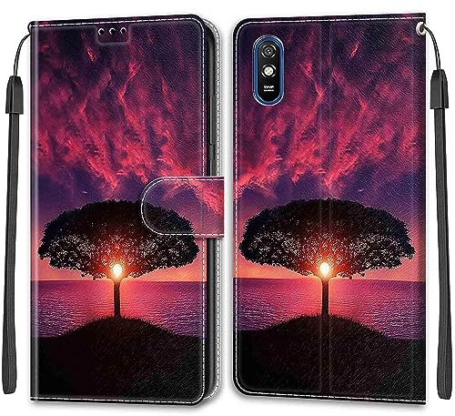 TOMYOU Handyhülle für Xiaomi Redmi 9A Mit Kartenfach und Magnetverschluss - Klapphülle Handytasche Case