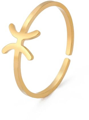 MESKEL Damenringe mit 12 Sternbildern, Edelstahl, offener Sternzeichen-Ring, Geburtstagsgeschenk, Löwe, Jungfrau, Zwillinge, Waage, Stier, Krebs, Widder