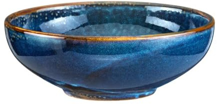 Verlo DEEP Blue Bowl schüssel 18 cm Salatschüssel Dessertschalen Servierschale Müslischalen aus hochwertigem Porzellan