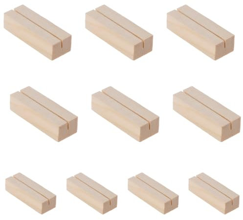 GXGM Lot de 10 Porte-Cartes en Bois, Porte-Cartes Postales, Porte-Cartes de Menu, Porte-Cartes de Table, Porte-Photos pour Restaurants, Mariages, banquets et fêtes