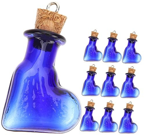 AOKWAWALIY 10st Wunsch Glasflasche Miniaturgläser Kleine Wunschfläschchen Winzige Glasflaschen Kleine Flasche Aus Glas Miniatur-wunschflaschen Mini-gläser Einfach Wunschflasche Kork