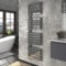 Warmehaus Designer Heated Towel Rail Bathroom Ladder Radiator Warmer Central Heating Rads Flat Panel Gunmetal 1800x500mm
