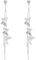 Mabor Schmetterling Ohrringe Silber Lang，Y2k Accessoires Lange Schmetterlingsohrringe Mädchen Schmetterling Damen Quaste Butterfly Earrings Personalisierte Ohrringe Damen mit Strasssteinen